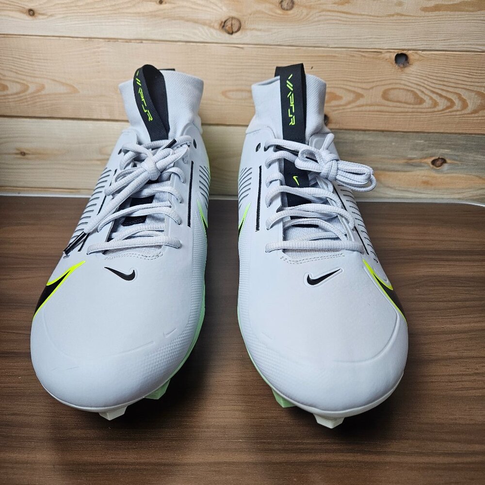 New Nike Vapor Edge Pro 360 2 Football Cleats Grey Green Mens Size 16 DA5456-004